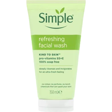 SIMPLE Refreshing Facial Wash 150ml - 5011451103863 - Rokomari product